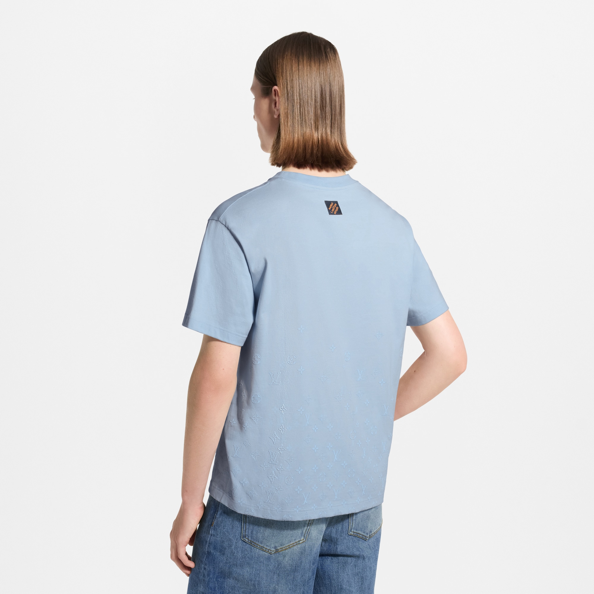 フロックプリント モノグラム グラデーション Tシャツ ｜ルイ